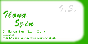 ilona szin business card